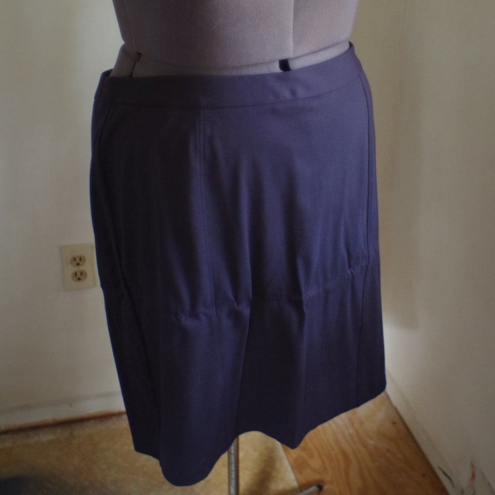 Knit Navy Pencil Skirt 28w NWT